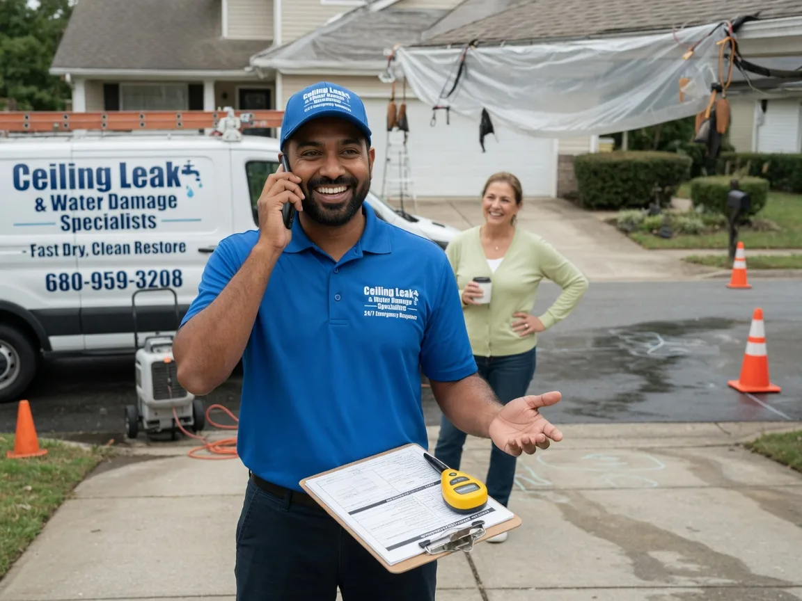 Ceiling Leak Cleanup Sharon Center, OH FAQs